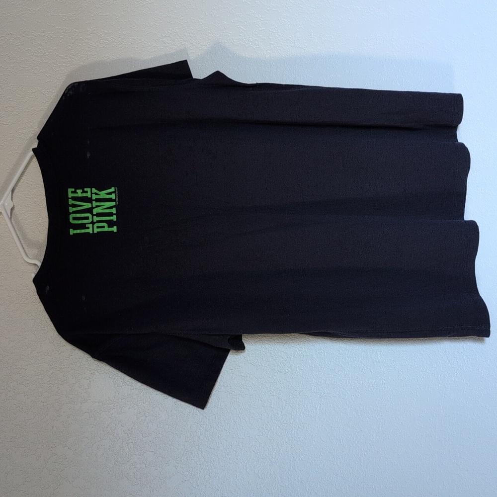 PINK Victoria's Secret x Seattle Seahawks Navy Blue Bejeweled Burnout Tee - Picture 6 of 6